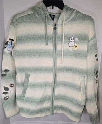 My Neighbor Totoro Sudadera con Capucha Mujer Grande Studio Ghibli Floral Bordada Cremallera Completa Foto 1 de 4