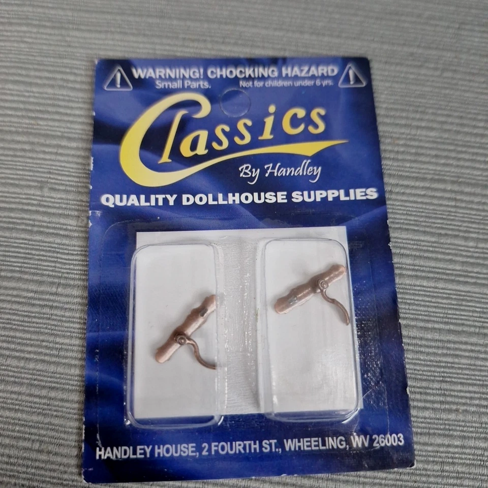 Classics by Handley Miniature Door Handle 2 piece Dollhouse 1:12 New in Pkg - Image 1 of 4