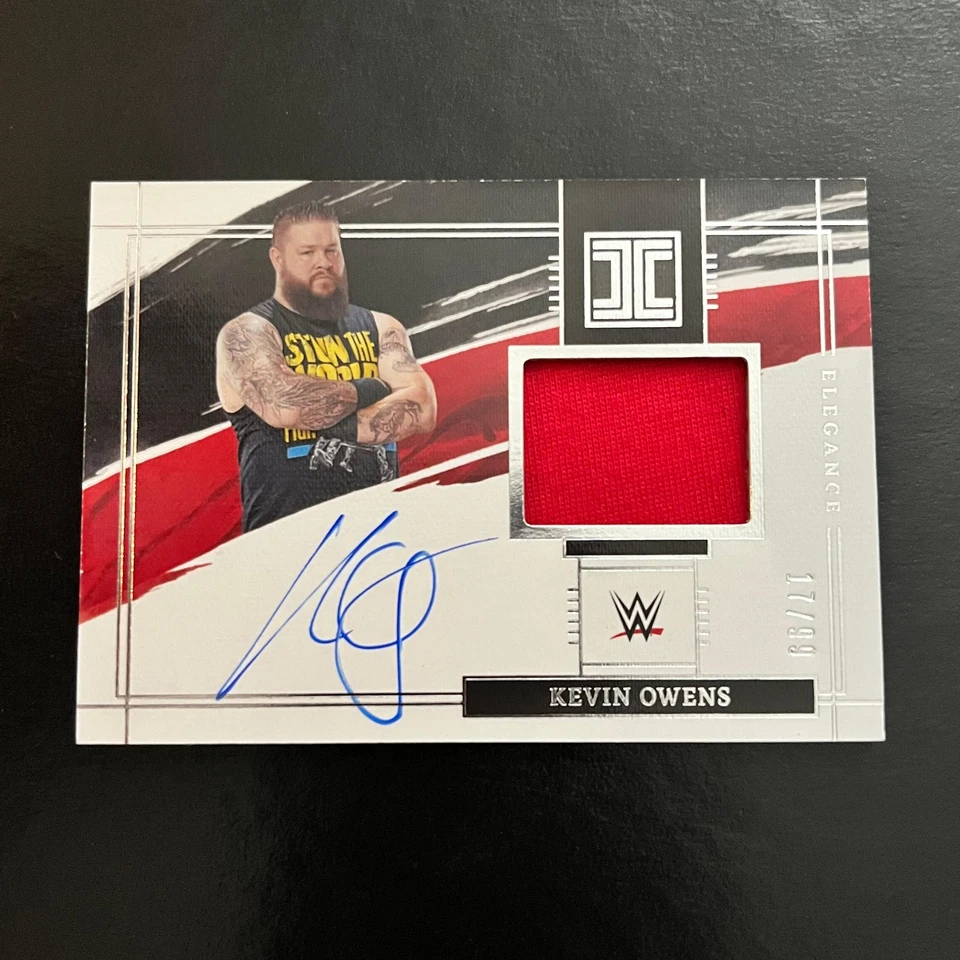 2022 Panini Impeccable WWE Elegance Memorabilia Auto #EM-KOW Kevin Owens /99 - Image 1 of 2