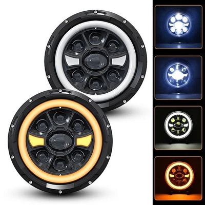 For Ford Fiesta 1978-1980 7-inch LED Headlight High Low & Turn Signal Light 2x — 第 1/4 张图片