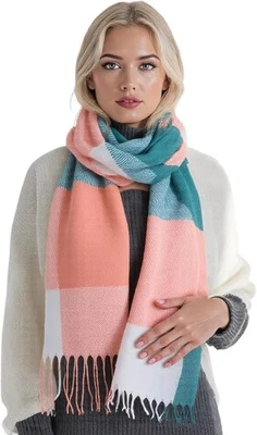 DOINEUFL Scarf Gifts for Women UK, Christmas Gifts Plaid Scarves in Box, Presents for St