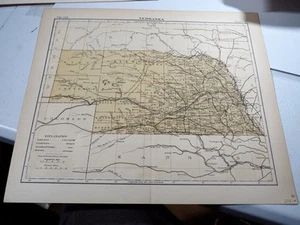 Antique Map "Nebraska" 1883 - Picture 1 of 1