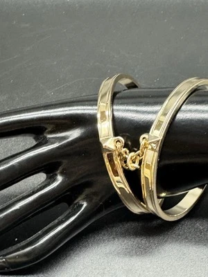 Gold tone Victoria’s Secret Handcuff Double Bangle Bracelet - Image 1 of 4
