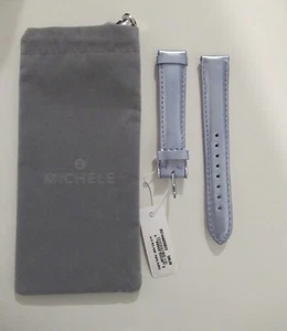 Michele Authentic Geniune Leather 16mm PASTEL PURPLE Watch Band Strap $80 +Pouch - Bild 1 von 6