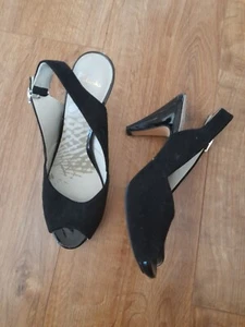 NEW CLARKS DREAMY ISLE WOMENS BLACK SUEDE PLATFORM SHOES SANDALS SIZE 6.5 - Picture 1 of 5
