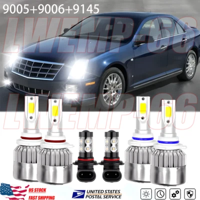 For 2003 2004 2005 2006 2007 Cadillac CTS combo LED Headlight +Fog Light 6*Bulbs - Image 1 of 4