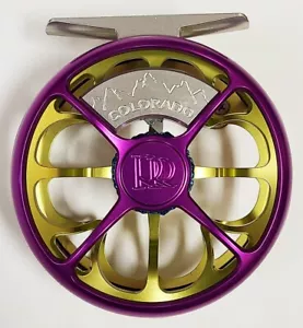 ROSS COLORADO #4/5 CLICK DRAG REEL - NEW 2025 MARDI GRAS COLOR PURPLE & LIME - Picture 1 of 6