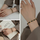 Ladies  Woven Black Fabric & Gold Chain Bracelet One SizeS4