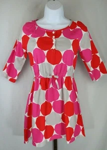 Crazy 8 Girls Multicolor Polka Dot 3/4 Sleeve Dress Size 12 - Picture 1 of 4