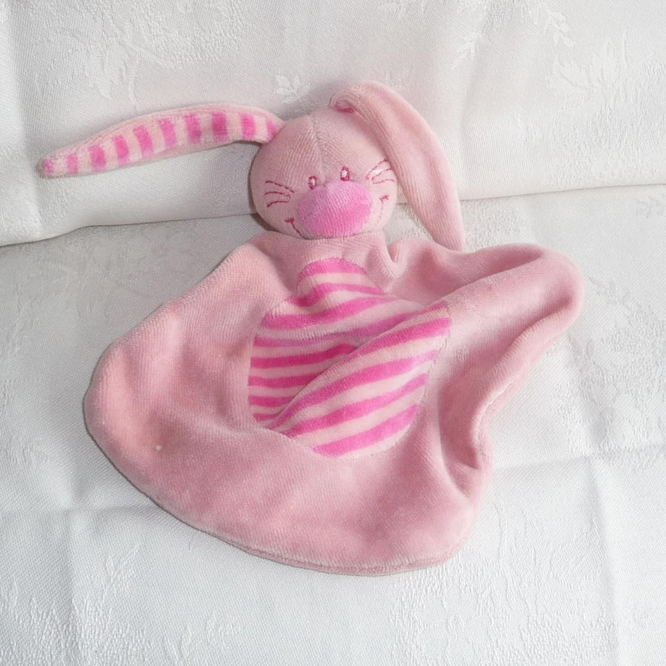 Doudou Lapin Babou - Rose - Photo 1/1