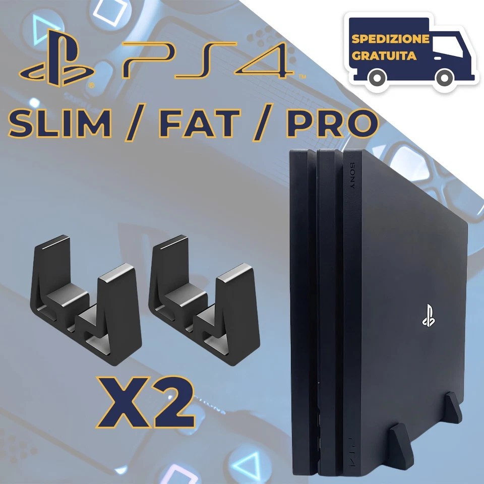 Supporto Verticale Ventilato PS4 Fat Slim Pro – Base Stabile e Salva-Spazio - Immagine 1 di 4