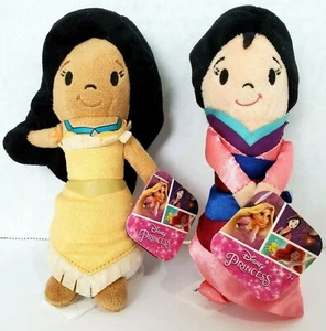 NEW Pocahontas Mulan Disney Princess Beanie Plush Doll Figurine 5" Just Play NWT - Picture 1 of 11