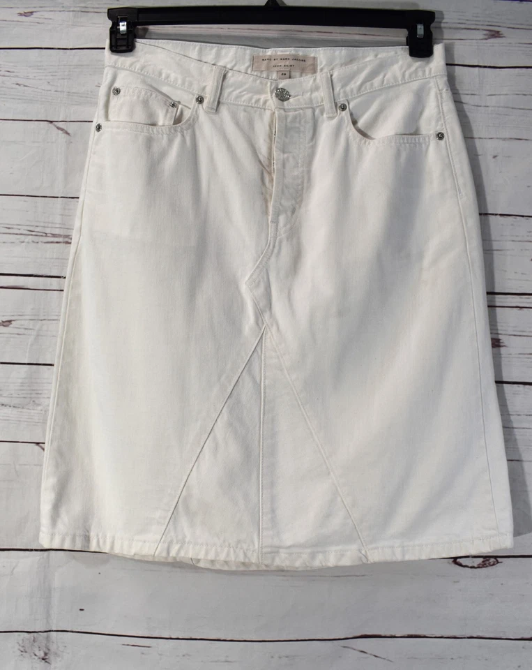 Falda Marc By Marc Jacobs Icon para mujer 29 denim blanco roto 100 % algodón Foto 1 de 4