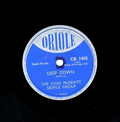 VERY RARE CHAS McDEVITT 78 DEEP DOWN / ACROSS THE BRIDGE UK ORIOLE CB 1405 E - Image 1 of 2