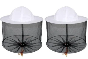 2 Pcs Beekeeper Hat with bee veil, Beekeeping protective Hats with Bee Veil, - Picture 1 of 7