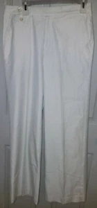 Women's Lauren By Ralph Lauren Pin Striped Slacks Pants Size 8 White With Green - Picture 1 of 12