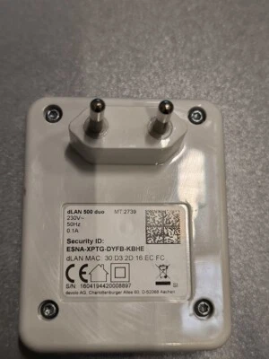 Devolo dLAN 500 Duo Powerline Adapter - Gebraucht, Aktiv, keine Schachtel - Bild 1 von 4