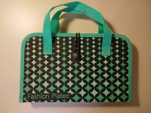 Kahootz Fashion Plates Folio Deluxe Design Kit W/ 5 Plates Turquoise Incomplete - Picture 1 of 4