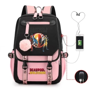 Deadpool&Wolverine Carton Backpack Children Schoolbag Boys Fashion Shoulder Bag - Picture 1 of 23