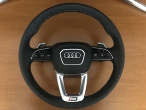 AUDI RSQ8 SQ8 SQ7 Q7 Q8 Q5 RS AUDISPORT Lenkrad Multifunktion Leder OEM PADDLES  - Picture 1 of 4