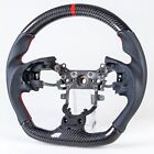 Carbon Fiber Flat Bottom Leather Red Steering Wheel For Honda Cr V 2012 2016