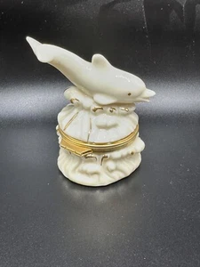 Lenox Treasures Porzellan Delphin Schmuckschatulle - Bild 1 von 12
