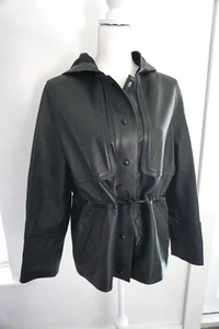 Yves Saloman schwarze Motorradjacke aus Leder mit Kapuze 6/8 - Bild 1 von 11