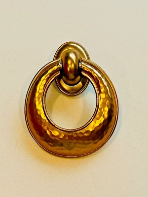 THOMASVILLE CAJÓN LATÓN TIRA ALDABA PUERTA/ANILLO TIRADOR MARTILLADO Foto 1 de 4