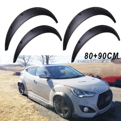 Kit de 4 piezas de arcos de rueda de carrocería ancha de 800 cm/900 mm para Hyundai Veloster Foto 1 de 4