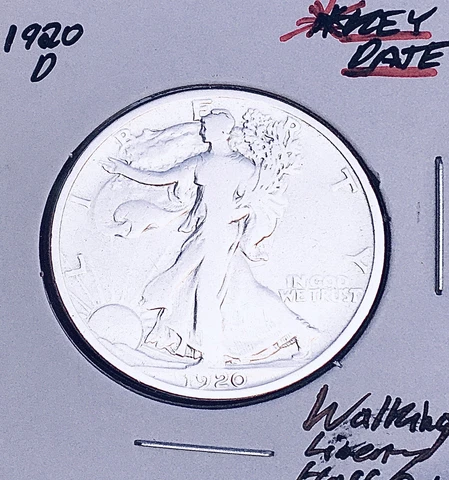 1920-D  DENVER MINT  KEY DATE!  50C U.S. WALKING LIBERTY HALF DOLLAR Cover