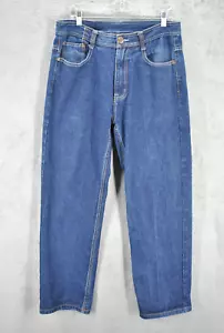 Jeans Makaveli Para Hombres 34/30 De Colección Y2K Sueltos Hip Hop Bordados Denim Ropa de Calle - Imagen 1 de 14