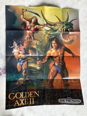 Golden Axe II  /  Sega Genesis: A Whole Lot More  -  Vintage Dual sided poster - Image 1 of 4