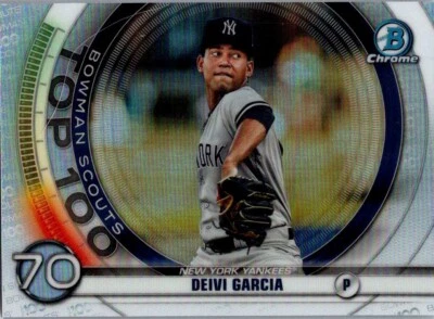 Deivi Garcia #BTP-70 2020 Bowman Chrome Bowman Scouts Top 100 NY Yankees - Image 1 of 2