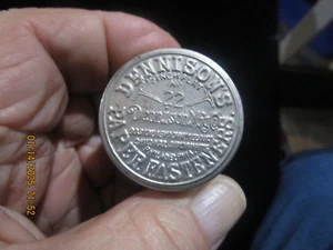 DENNISON'S #22 Paper Fasteners Tin 1" Tall Miniature 1 1/2" Dia. Advertising Vtg - Picture 1 of 6