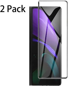 2 Pack Full Cover Tempered Glass Screen Protector for Samsung Galaxy Z Fold 3