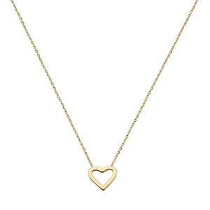 Damen Schmuck Geschenk 333/- Gelbgold Collier mit Herz 44 cm 6-207851-001 NEU - Picture 1 of 1