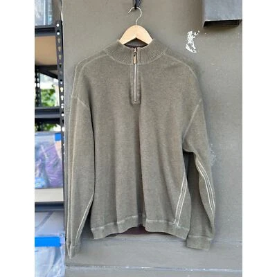Kirkland Signature Men’s Medium Cotton 1/4 Zip Pullover Sweater Long Sleeve - Image 1 of 4