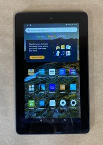Amazon Fire Tablet 7 (5th Gen) Model SV98LN - 8 GB - Android - Black - Picture 1 of 7