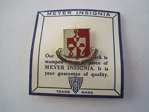 U.S. Army Unit Crest Pin Back W/Card Meyer Insignia Construction Conquers - Picture 1 of 3