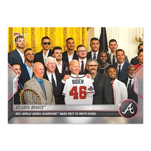 2022 TOPPS NOW #961 WORLD SERIES ATLANTA BRAVES VISIT WHITE HOUSE JOE BIDEN! - Bild 1 von 2
