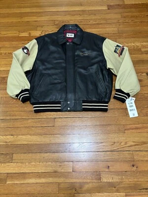 VINTAGE y2K Walt Disney World Mickey Leather Jacket 2XL Black NWT NOS $395 - Image 1 of 4