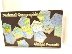 Juego de mesa National Geographic Global Pursuit 1987 EE. UU. con mapa del mundo completo - Imagen 1 de 12