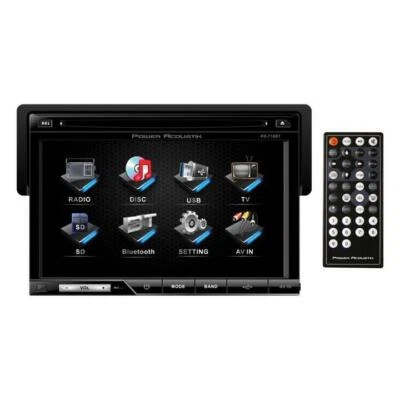 Power Acoustik 7" Touch Screen Receiver TFT/LCD DVD AM/FM Bluetooth A2DP - Image 1 of 3