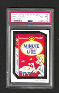 WACKY PACKAGES 1967 DIE CUT # 19 MINUTE LICE PSA 8 NMMT - Picture 1 of 2