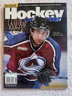 RAY BOURQUE Autographed Beckett Hockey Collectors Magazine Guide NHL AVALANCHE - Image 1 of 3