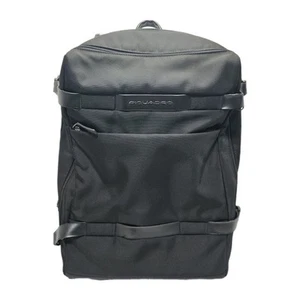Piquadro 2-Wheeled Convertible Backpack Trolley with compartments Black Rolling  - Picture 1 of 21