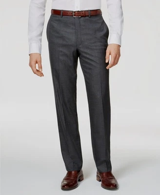 Marc New York Para Hombres Calce Clásico Gris Azul Cuadros Traje Pantalones Vestido Pantalones 39W 32L Foto 1 de 3