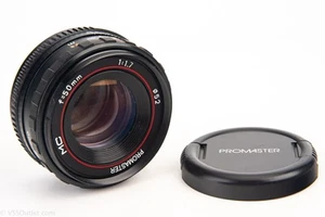 K Mount Promaster MC 50mm f/1.7 Standard Prime MF Lens with Front Cap V22 - Picture 1 of 8