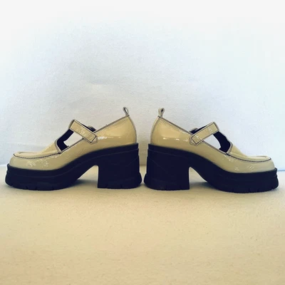 Free People Size 10 Ivory Patent Leather Mayla Platform Mary Jane - Image 1 of 4