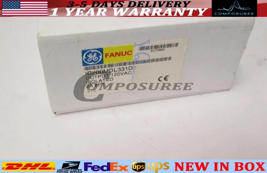 New 1PCS GE Fanuc IC200MDL331D VersaMax 8-Channel Isolated Output Module 120VAC - Image 1 of 1